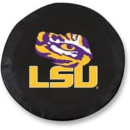 HBS LSU Tire Cover with Tigers Logo on Black Vinyl