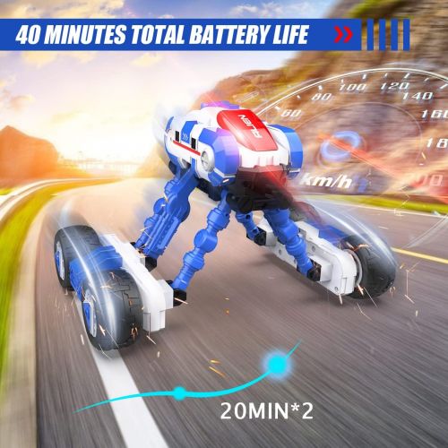  HBUDS Remote Control Car for Boys, RC Cars 4WD Off Road Monster Trucks High Speed Rechargeable Cars Toys, RC Stunt Car 360° Flips Rotating Vehicles, Present Gift for Kids Girls & Boys Ag