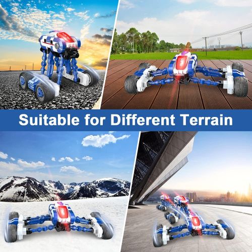  HBUDS Remote Control Car for Boys, RC Cars 4WD Off Road Monster Trucks High Speed Rechargeable Cars Toys, RC Stunt Car 360° Flips Rotating Vehicles, Present Gift for Kids Girls & Boys Ag