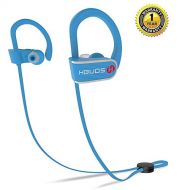 Bluetooth Headphones,HBUDS Waterproof IPX7 Wireless Sports Earbuds,Deep Bass HiFi Stereo In-Ear Earphones Built-in Mic, 8-9 Hrs Playtime Noise Canceling Headsets Blue (Memory Ear T