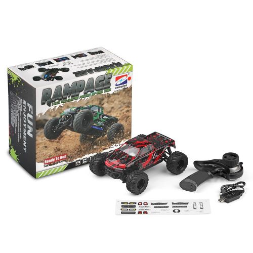  HBX 1:18 Scale All Terrain RC Car 36KM/H High Speed, 4WD Electric Vehicle,2.4 GHz Radio Controller, Included Battery and Charger,Waterproof Off-Road Truck (Red)