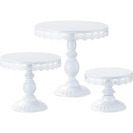 HBlife 3 PCS Vintage Cake Stand, White Cake Stand Set Disc Diameter 8