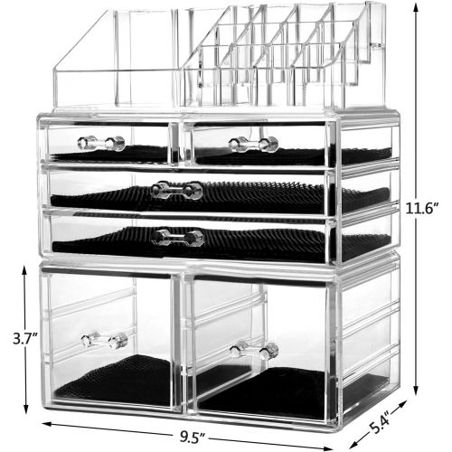  [아마존 핫딜] HBlife hblife Makeup Organizer 3 Pieces Acrylic Cosmetic Storage Drawers and Jewelry Display Box