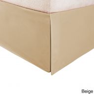 HC Cruiz Linen Italian Finish Egyptian Cotton Tailored Split Corner Bed Skirt with 18-inch Drop Length - King Size (76 x 80) Color Beige (Solid Style) Made from 550 Thread Count