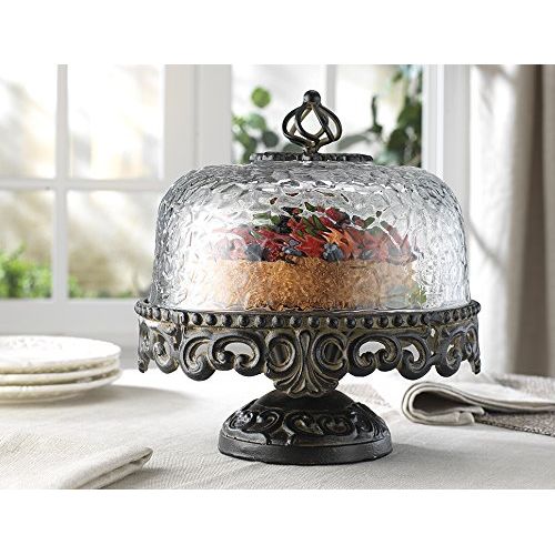  HC Glass Cake Dome with Cast Aluminum Base