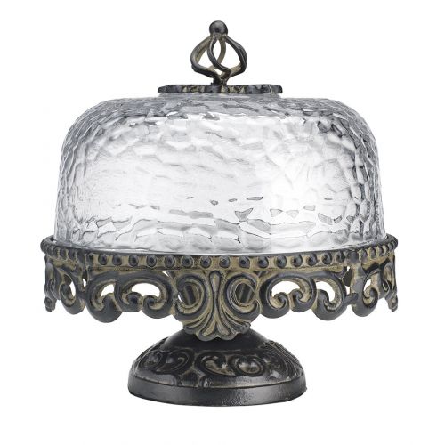  HC Glass Cake Dome with Cast Aluminum Base