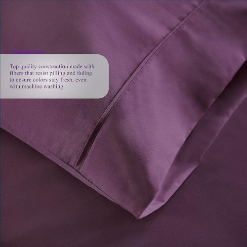  HC COLLECTION Hotel Luxury Bed Sheets Set Today! On Amazon Softest Bedding 1800 Series Platinum Collection-100%!Deep Pocket,Wrinkle & Fade Resistant (Full,Eggplant)