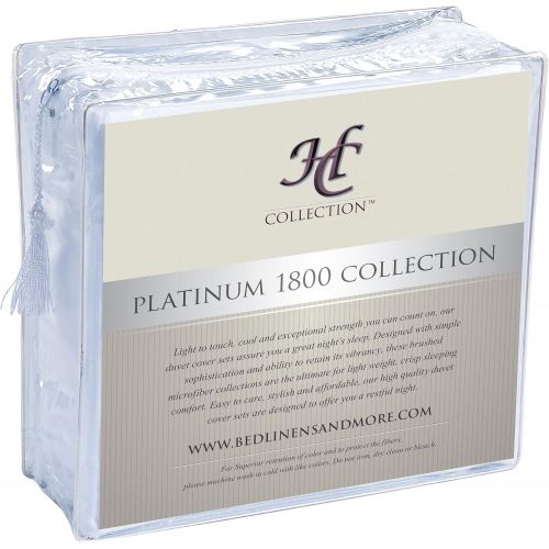  HC COLLECTION-Hotel Luxury Bed Sheets Set 1800 Series Platinum Collection, 4pc Deep Pocket,Wrinkle & Fade Resistant, Hypoallergenic (King,Artic Ice Blue)