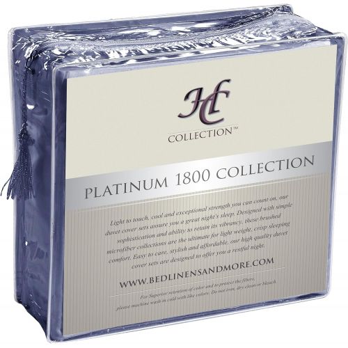 HC COLLECTION Hotel Luxury Bed Sheets Set 1800 Series Platinum Collection Softest Bedding, Deep Pocket,Wrinkle & Fade Resistant (Queen,Navy Blue)