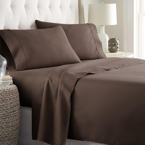  HC COLLECTION Hotel Luxury Bed Sheets Set Today! On Amazon Softest Bedding 1800 Series Platinum Collection-100%!Deep Pocket,Wrinkle & Fade Resistant (Twin, Brown)