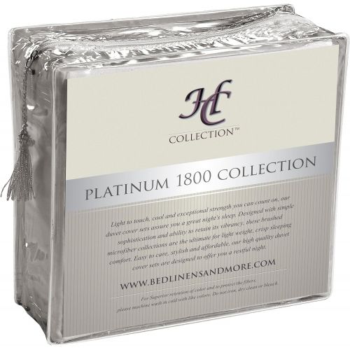  HC COLLECTION Hotel Luxury Bed Sheets Set- 1800 Series Platinum Collection-Deep Pocket,Wrinkle & Fade Resistant (Cal King,Gray)