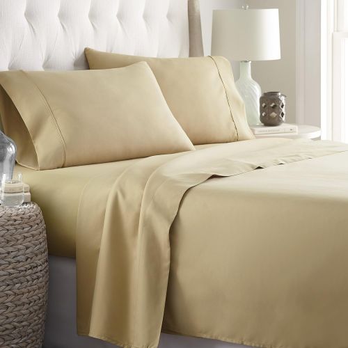  HC COLLECTION Hotel Luxury Bed Sheets Set Today! On Amazon Softest Bedding 1800 Series Platinum Collection-100%!Deep Pocket,Wrinkle & Fade Resistant (Twin, Camel)