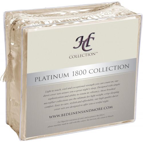  HC COLLECTION Hotel Luxury Bed Sheets Set 1800 Series Platinum Collection Softest Bedding, Deep Pocket,Wrinkle & Fade Resistant(Twin, Taupe)