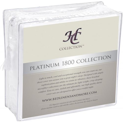  HC COLLECTION Hotel Luxury Bed Sheets Set- 1800 Series Platinum Collection-Deep Pocket, Wrinkle & Fade Resistant(Full,White)