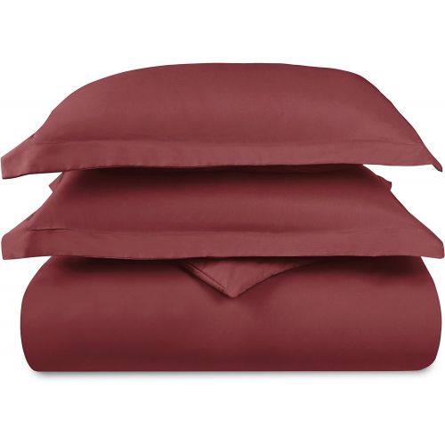  [아마존 핫딜] [아마존핫딜]HC COLLECTION Hotel Luxury 3pc Duvet Cover Set-1500 Thread Count Egyptian Quality Ultra Silky Soft Premium Bedding Collection-King Size Burgundy