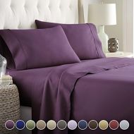 [아마존 핫딜] [아마존핫딜]HC COLLECTION Hotel Luxury Bed Sheets Set Today! On Amazon Softest Bedding 1800 Series Platinum Collection-100%!Deep Pocket,Wrinkle & Fade Resistant (Full,Eggplant)