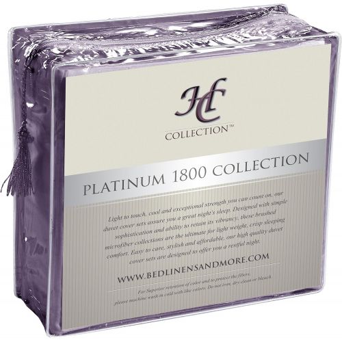  [아마존 핫딜] [아마존핫딜]HC COLLECTION Hotel Luxury Bed Sheets Set Today! On Amazon Softest Bedding 1800 Series Platinum Collection-100%!Deep Pocket,Wrinkle & Fade Resistant (Full,Eggplant)