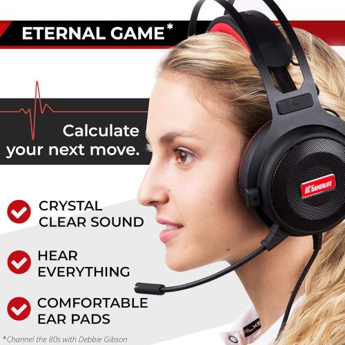  HC GAMERLIFE Gamer Headset with Microphone 3D HD Stereo Sound Video Gaming Wired Headphones for PS4 & PS5 Console, Xbox Series X & Xbox One, Switch, PC 3.5mm Audio Playstation 4 Accessories by