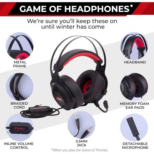  HC GAMERLIFE Gamer Headset with Microphone 3D HD Stereo Sound Video Gaming Wired Headphones for PS4 & PS5 Console, Xbox Series X & Xbox One, Switch, PC 3.5mm Audio Playstation 4 Accessories by