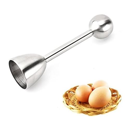  [아마존베스트]Hcfkj Stainless Steel Boiled Egg Topper Shell Top Cutter Knocker Opener Kitchen Tool