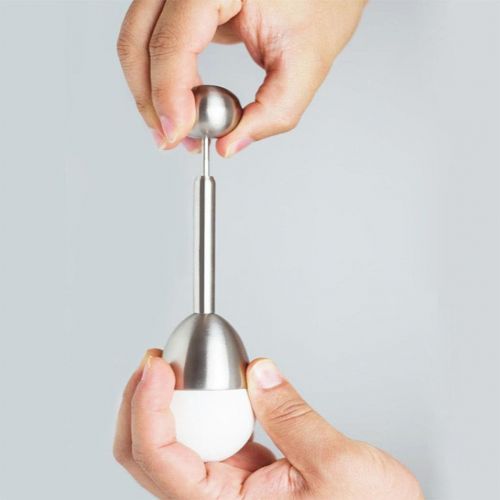  [아마존베스트]Hcfkj Stainless Steel Boiled Egg Topper Shell Top Cutter Knocker Opener Kitchen Tool