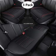 HCMAX Luxury Car seat Cover Cushion Pad Mat Protector for Auto Supplies for Sedan Hatchback SUV PU Leather - 2+1 Front Seat Covers & Rear Seat Covers