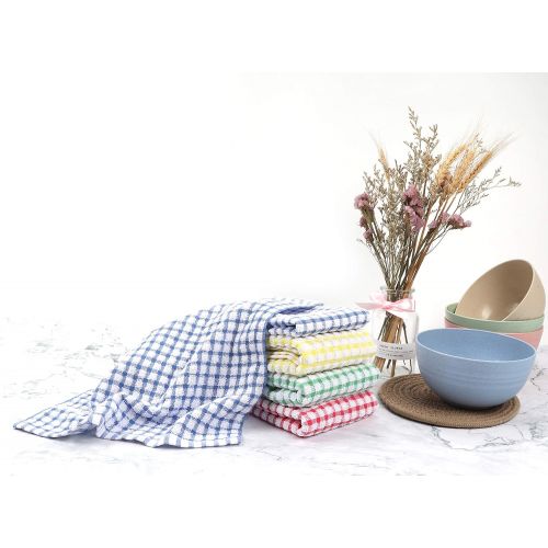  [아마존베스트]HD Kitchen Towels; Dishcloth Towel Set of 8 (12x12); 100% Cotton, Ultra Absorbent, Soft, Reusable Dish Rags; Great for Drying, Moping, Cleaning, Scrubbing; Multipurpose Tea Towel a