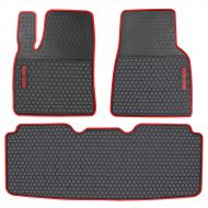 HD-Mart Car Floor Mats Tesla Model S 2016-2017-2018-2019, Custom Fit Black Rubber Car Floor Liners Set for All Weather Protection - Heavy Duty & Odorless