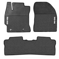 HD-Mart Car Rubber Floor Mat for Toyota Coralla 2014-2015-2016-2017-2018-2019 Custom Fit Black Auto Liner Mats All Weather, Heavy Duty & Odorless