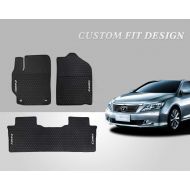 HD-Mart Toyota Camry 7th 2012-2013-2014-2015-2016-2017 Custom Fit Car Rubber Floor Mat Black Auto All Weather, Heavy Duty & Odorless