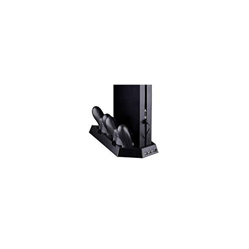  Hde PS4 Vertical Stand with Cooling Fan, HDE Multifunction Console Cooler DualShock Controller Charger for PlayStation 4