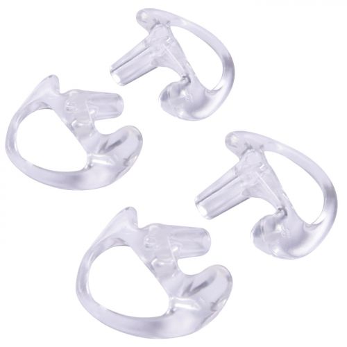  [아마존베스트]HDE Two Way Radio Ear Mold Replacement Earpiece Insert for Acoustic Coil Tube Earbud (2 Pair, 1- Medium, 1- Large) (Clear)