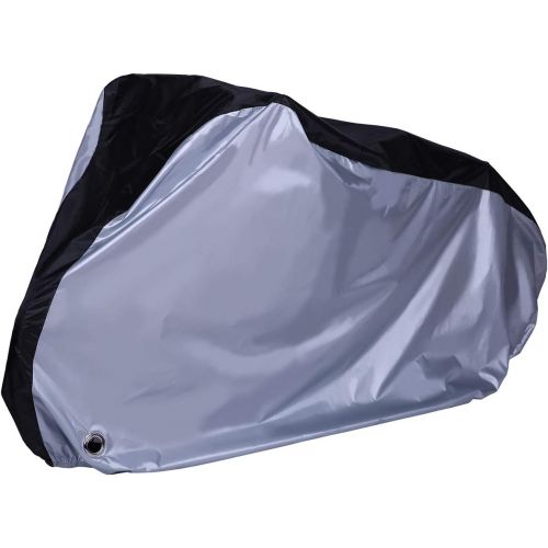  [아마존베스트]HDE Bike Cover Waterproof UV Protection Outdoor Indoor Bicycle Protector with Lock Hole for Bikes with Wheel Size Up to 29 inches (XL Silver and Black)