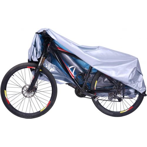  [아마존베스트]HDE Bike Cover Waterproof UV Protection Outdoor Indoor Bicycle Protector with Lock Hole for Bikes with Wheel Size Up to 29 inches (XL Silver and Black)