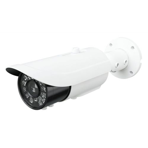  HDView 5MP Megapixel IP Camera POE 2 Way Audio Alarm MicroSD Card Slot 2.8-12mm Vari-Focal Lens Infrared Bullet ONVIF Network, VCA Intelligent Analytics