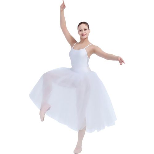  HDW DANCE Women Romantic Long Tutus Ballet Dance Costume 5 Layers Tulle Skirts