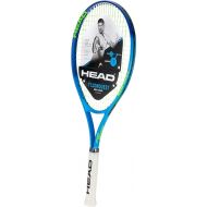 HEAD Ti. Conquest Tennis Racket - Pre-Strung Head Light Balance 27 Inch Racquet - 4 3/8 in Grip,Blue