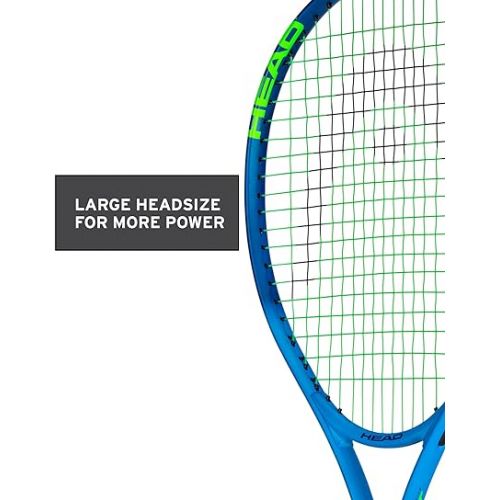 헤드 HEAD Ti. Conquest Tennis Racket - Pre-Strung Head Light Balance 27 Inch Racquet - 4 3/8 in Grip,Blue