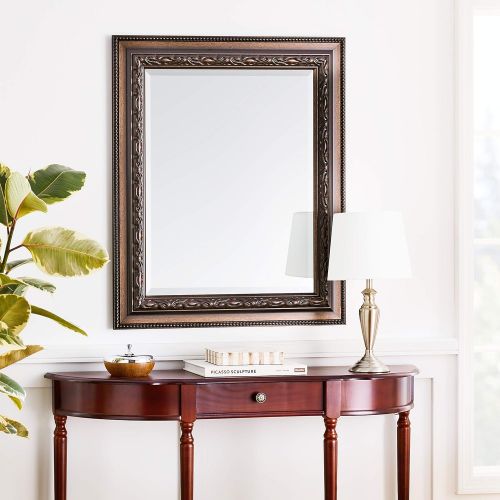 헤드 Headwest Addyson Single Framed Wall Mirror in Copper, 30 inches by 36 inches