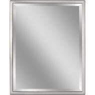 Head West 30 x 40 Classic Chrome 1 in. Wide Metal Frame Wall Mirror