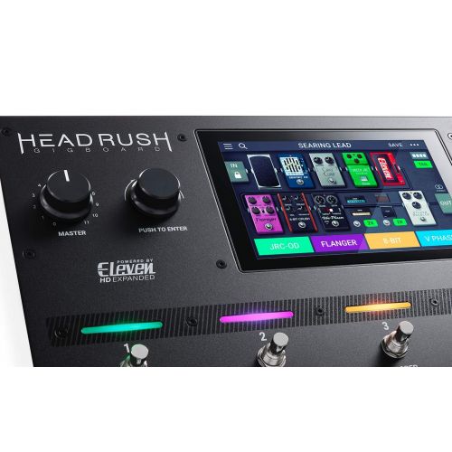 헤드 Head Rush HeadRush Gigboard | Ultra-Portable Guitar FX and Amp Modelling Processor With Eleven HD Expanded DSP Software, 7-Inch Touchscreen, Built in Looper, IR Support and USB Audio Connect