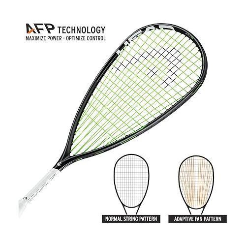 헤드 Head Speed Squash Racquet Series (Touch, 360, 360+, Auxetic) - Featuring AFP Racquet Stringing Technology - Ultimate Power and Speed Racquet