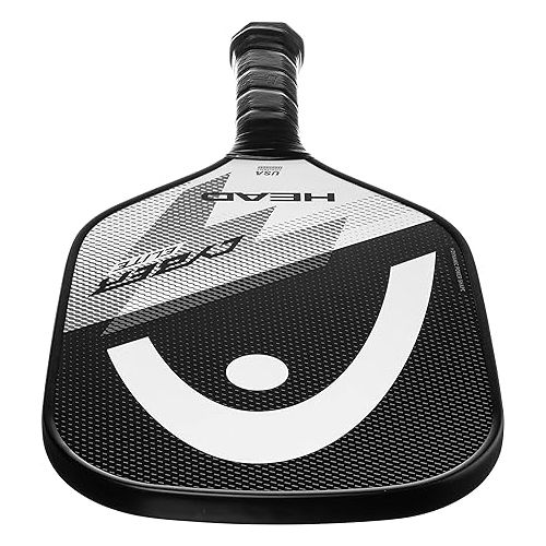 헤드 Head Cyber Elite Pickleball Paddle, Fiberglass Surface, Black/White Color, Beginning to Intermediate Levels