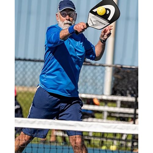 헤드 Head Cyber Elite Pickleball Paddle, Fiberglass Surface, Black/White Color, Beginning to Intermediate Levels