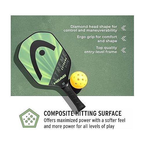 헤드 Head Extreme Elite Fiberglass Paddle with Honeycomb Polymer Core & Comfort Grip