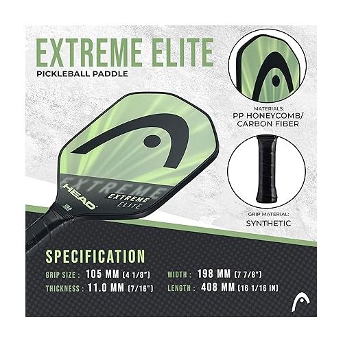 헤드 Head Extreme Elite Fiberglass Paddle with Honeycomb Polymer Core & Comfort Grip