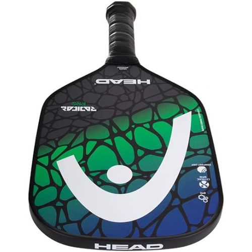 헤드 HEAD Fiberglass Pickleball Paddle - Radical Pro Textured Paddle w/ Honeycomb Polymer Core & Comfort Grip