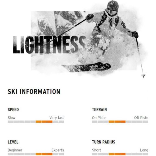 헤드 HEAD Unisex Kore 93 Graphene Lightweight Freeride Skis (Bindings Not Included)