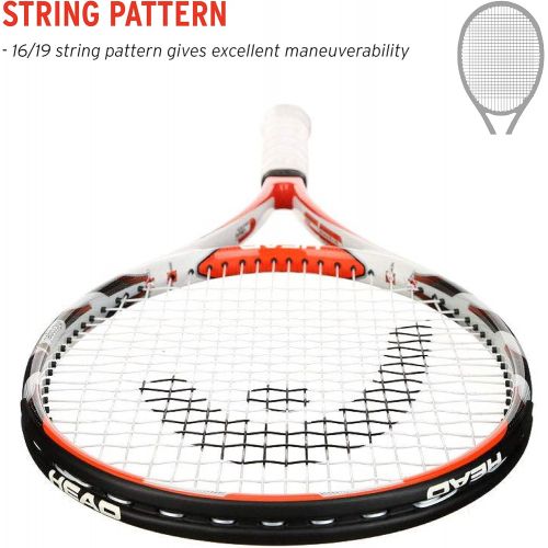 헤드 HEAD Microgel Radical Midplus Tennis Racket - Pre-Strung 27 Inch Adult Racquet