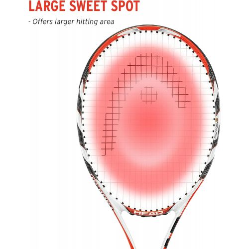 헤드 HEAD Microgel Radical Midplus Tennis Racket - Pre-Strung 27 Inch Adult Racquet